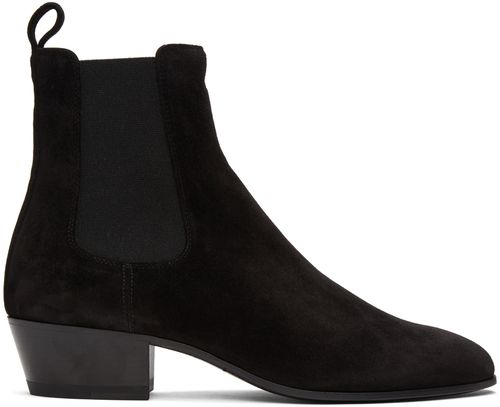 Black Suede Cole Chelsea Boots