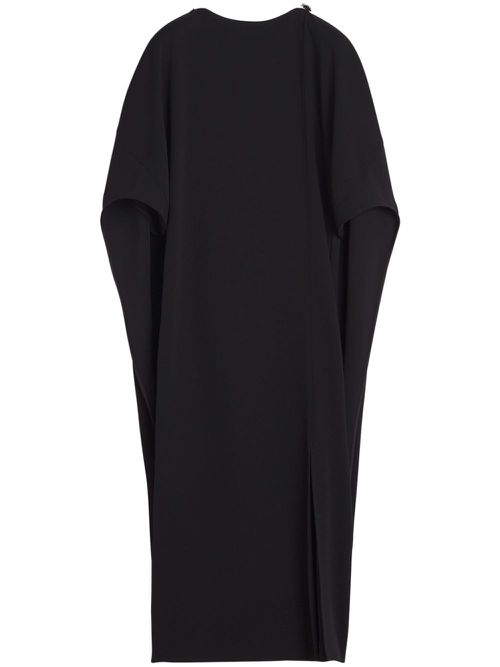 Appliqué-detail midi dress - Black