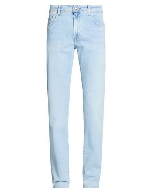 Man Jeans Blue Size 42 Cotton, Elastane