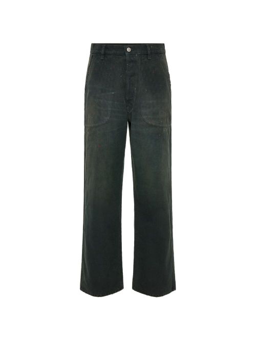 Workwear-Style Denim Jeans — Grey