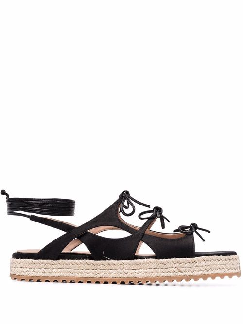 X Paula Cademartori leather sandals - Black