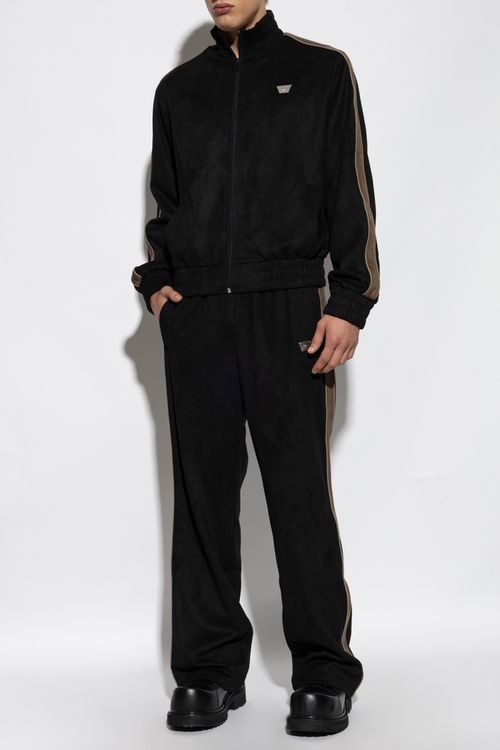 Suede-effect Trousers, Men's, Black