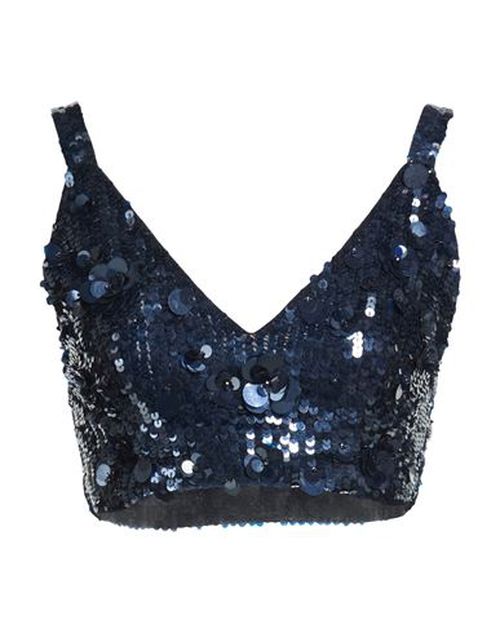 P. a.r. o.s. h. Woman Top Midnight blue Size M Polyamide, Elastane, Glass, PVC