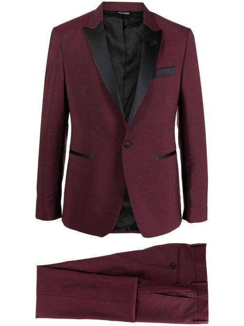 Peak-lapel single-breasted suit