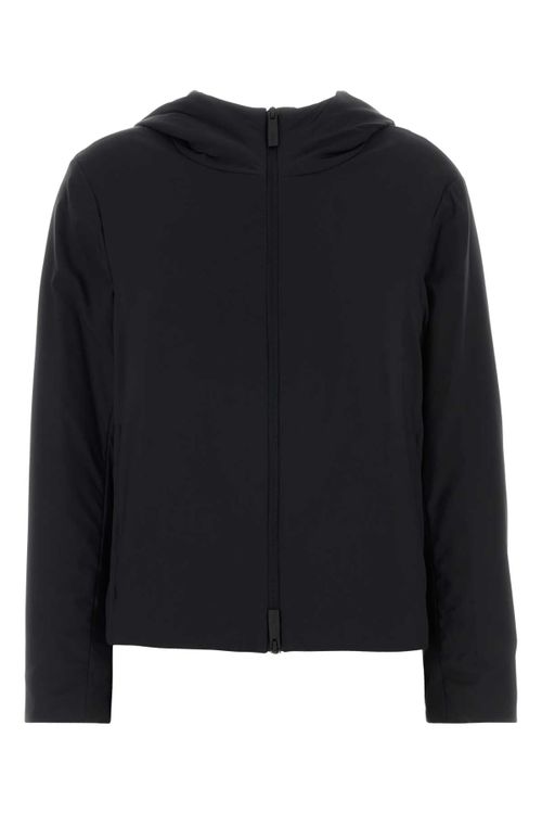 Lightweight Nylon Puffer Down Jacket — Black
