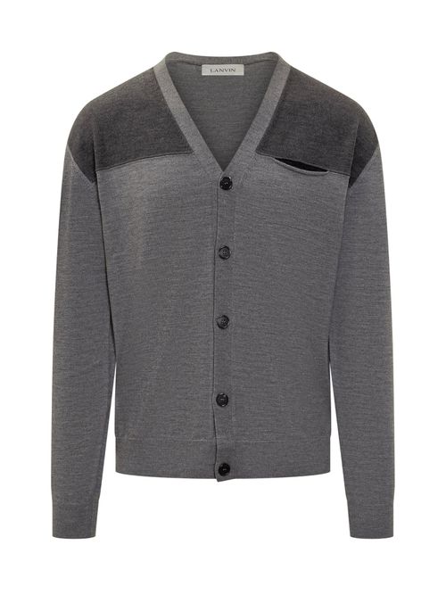 Wool Cardigan with Unique Stitch Details