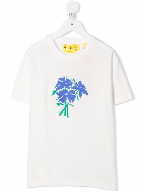Lilac-print cotton T-Shirt