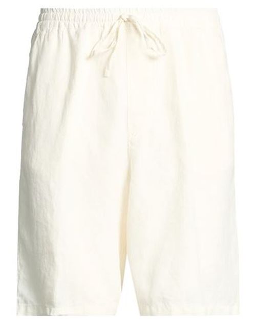 Man Shorts & Bermuda Shorts Ivory Size 32 Linen