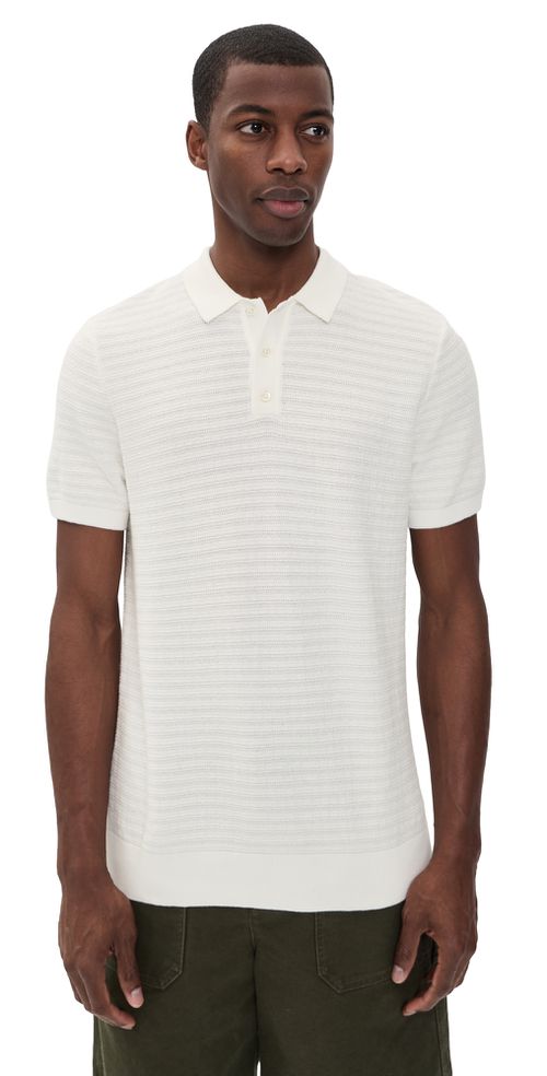 Lachlan Links Knit Polo White