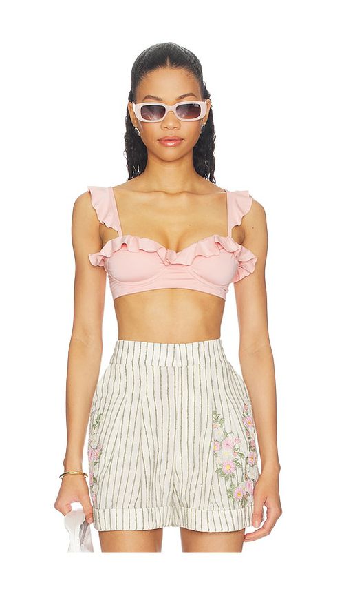 Agua Bendita Margot Bikini Top in Pink. - S also in