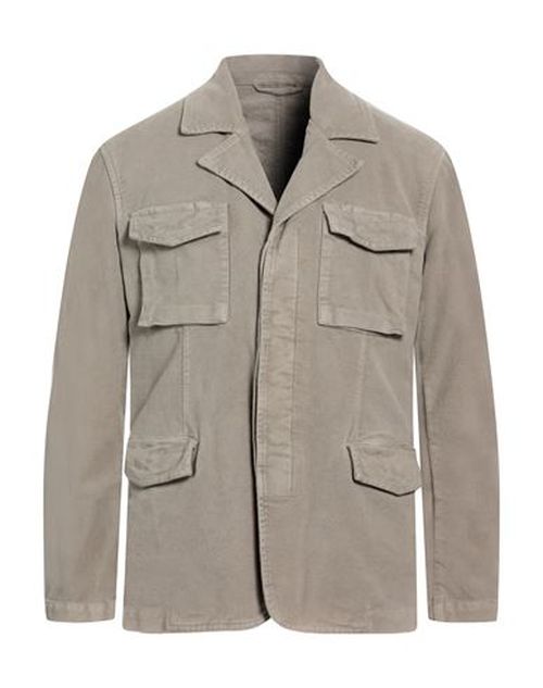 Man Jacket Grey Size L Cotton, Elastane