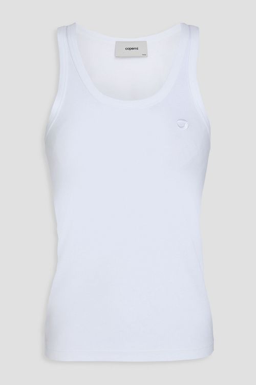 Cotton and modal-blend jersey tank - White - L