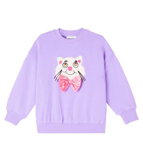 Printed cotton chenille sweatshirt