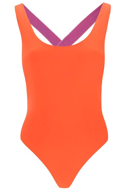 Logo-band swimsuit