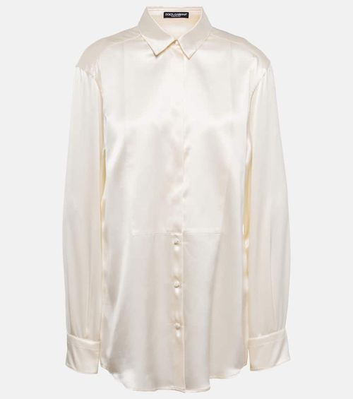 Paneled silk shirt