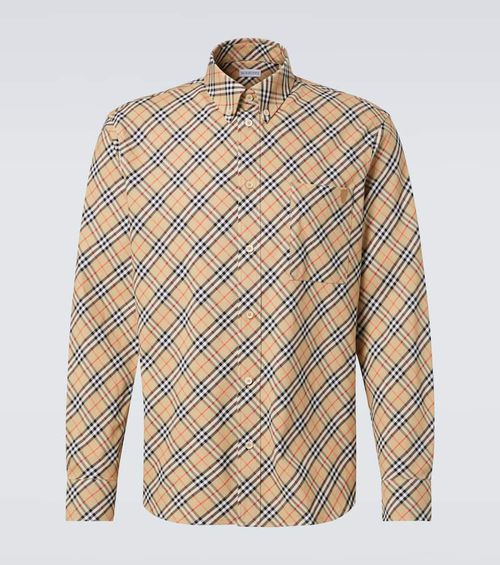 Check cotton poplin shirt