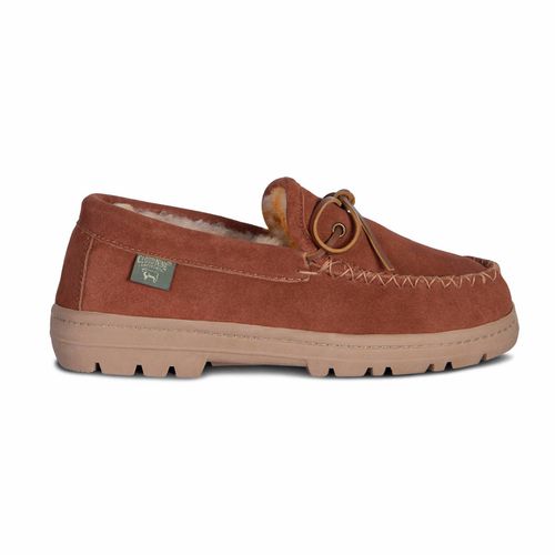 Men's Trekker Sheepskin Moccasins In Chestnut