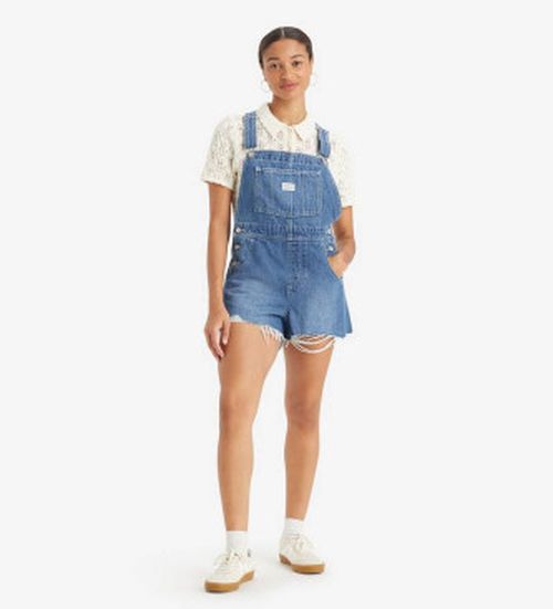 Levi's for woman. 52333-0050 Vintage blue short dungarees (S), Casual, Cotton, Denim
