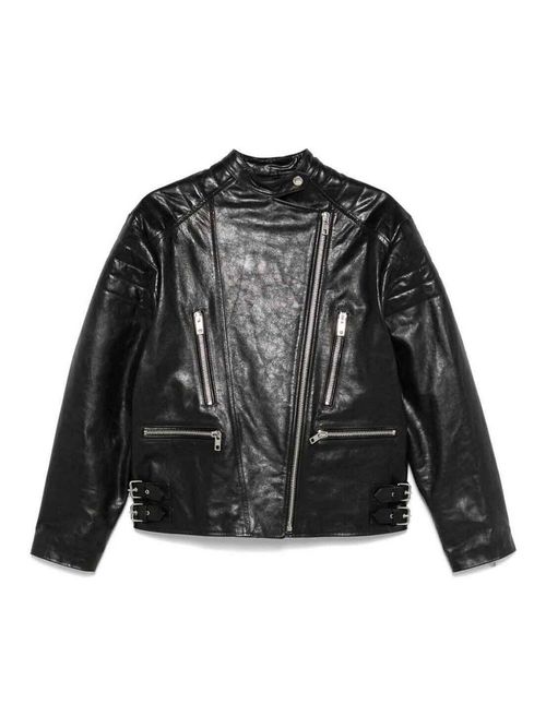 Leather-Like Biker Jacket
