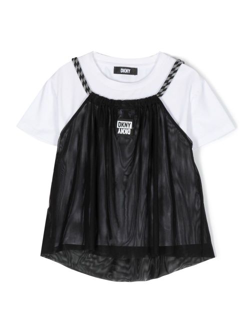 Logo patch T-shirt and blouse - Black