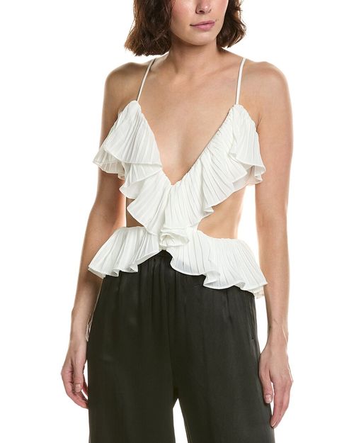 Ilara Pleated Cutout Top
