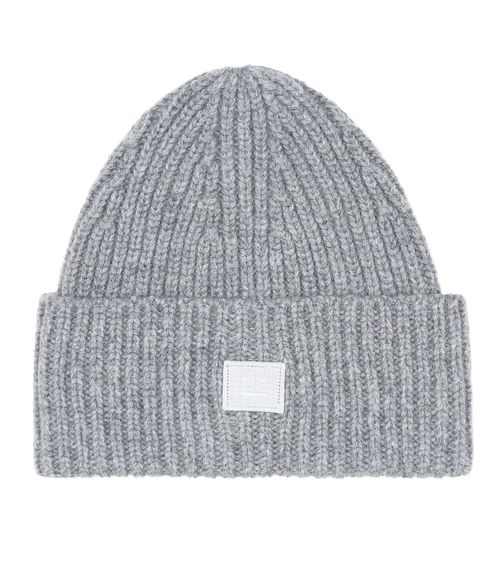 Acne Studios Kids Face ribbed-knit wool beanie