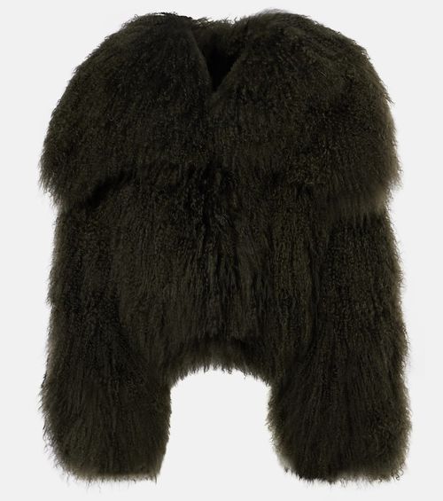 Faux fur bomber jacket