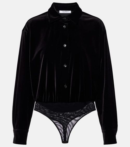 Cotton velvet bodysuit
