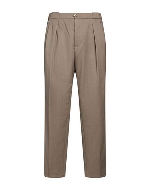 Man Pants Taupe Size 36 Polyester, Wool, Elastane