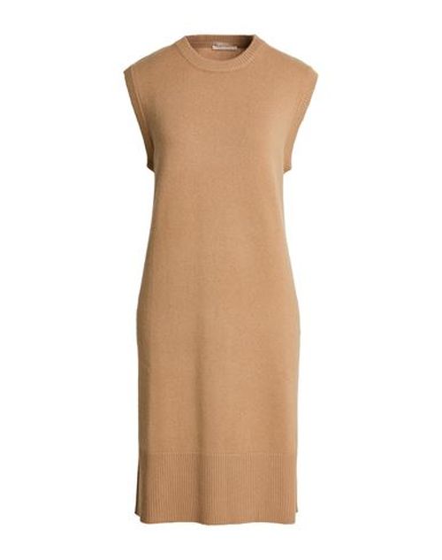 Woman Mini dress Camel Size 8 Wool, Cashmere