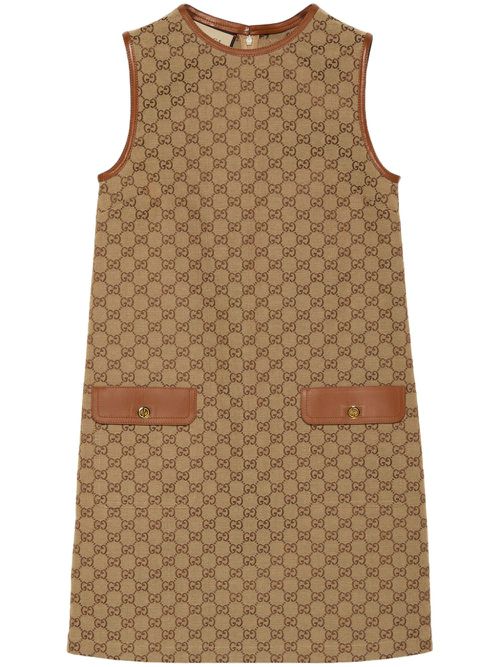 GG canvas minidress - Brown
