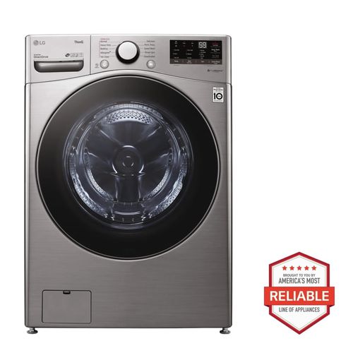 LG Ultra Large Capacity Smart Wi-Fi Enabled Front Load Washer with Built-In Intelligence & Steam Technology, Graphite Steel, 4.. ft