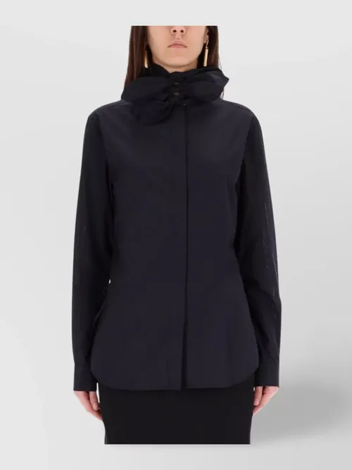 Moschino - long sleeve top bow detai
