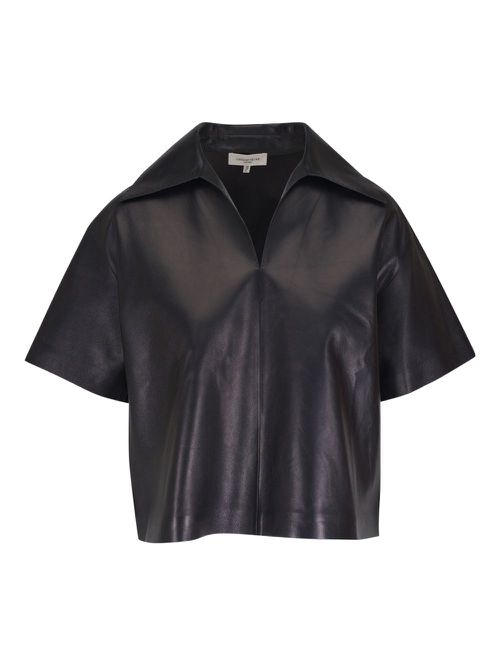 Lafayette 148 leather blouse - Black