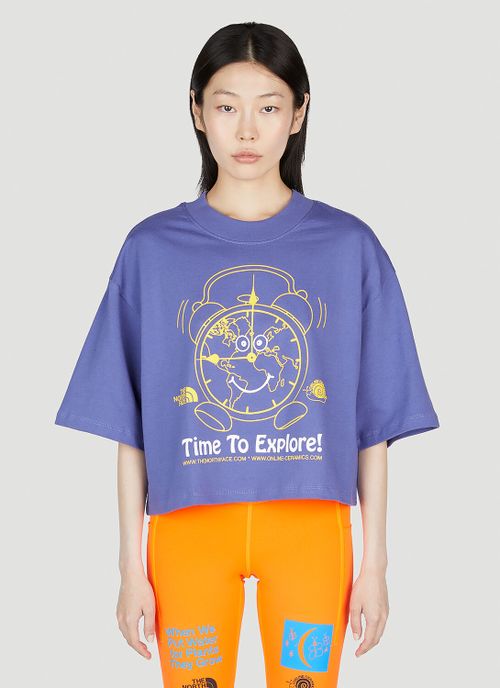 Cropped Print T-shirt - Woman T