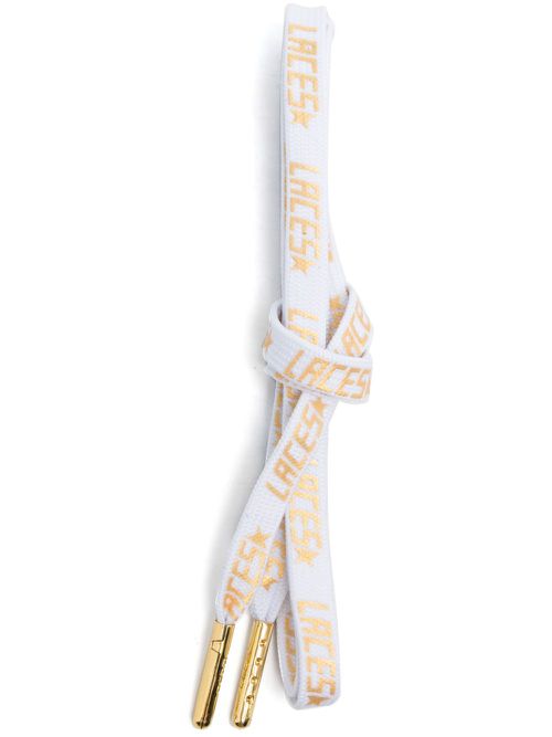 Logo-print shoe laces - White