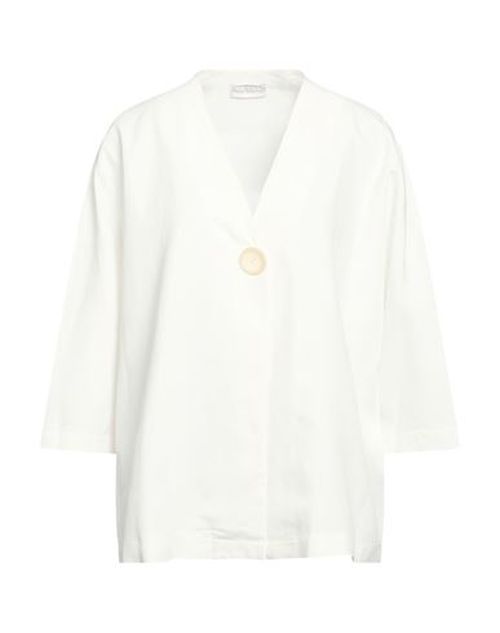 Woman Jacket Off white Size 12 Viscose, Linen