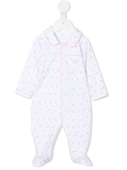 Floral-print cotton pajamas - White