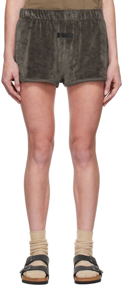 Gray patch shorts