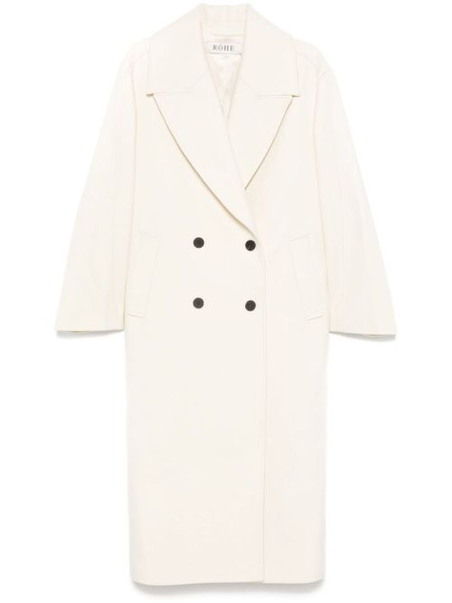 Double-breasted coat - White