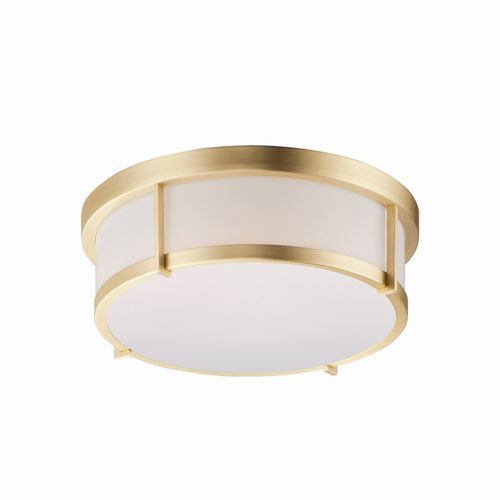 Satin Brass LED Flush Mount from the Rogue LED Collection