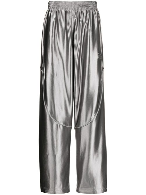 Logo-embossed track trousers - Silver