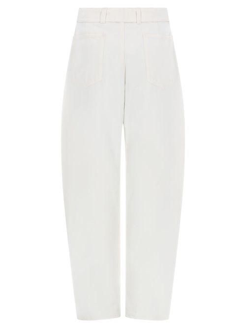 TWISTED BELTED PANTS in DENIM - Bleached Heavy Denim - Unisex