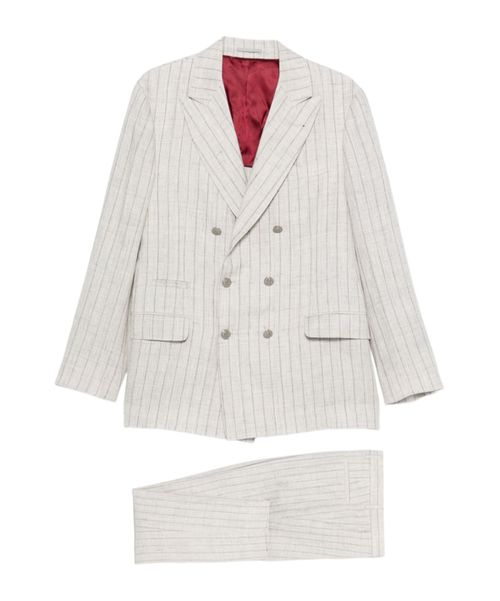 Striped double-breasted suit