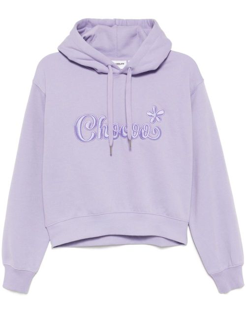 Logo-patch hoodie - Purple