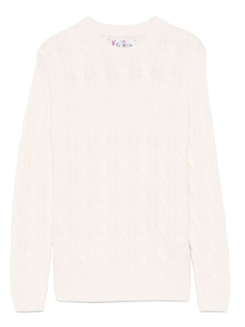 Logo-jacquard sweater - Neutrals