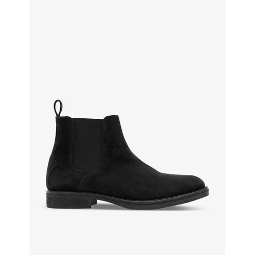 Mens Black Creed Brand-embossed Suede Chelsea Boots