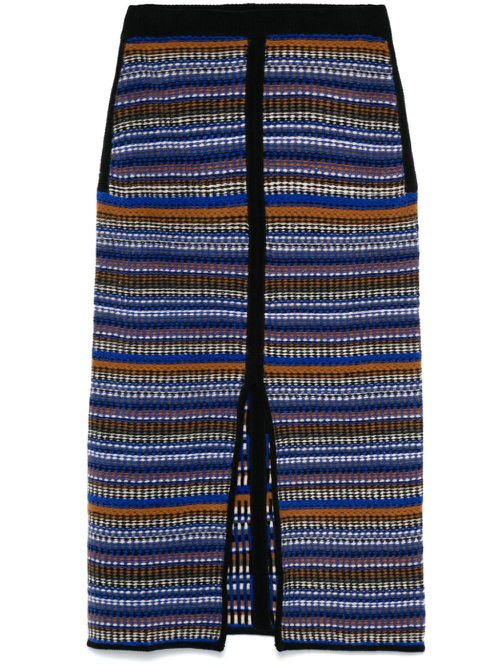 Flame midi skirt - Blue