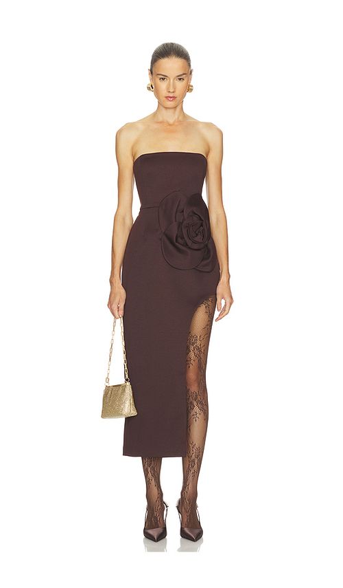 DELFI Joyce Dress in Chocolate. M. Also in XS