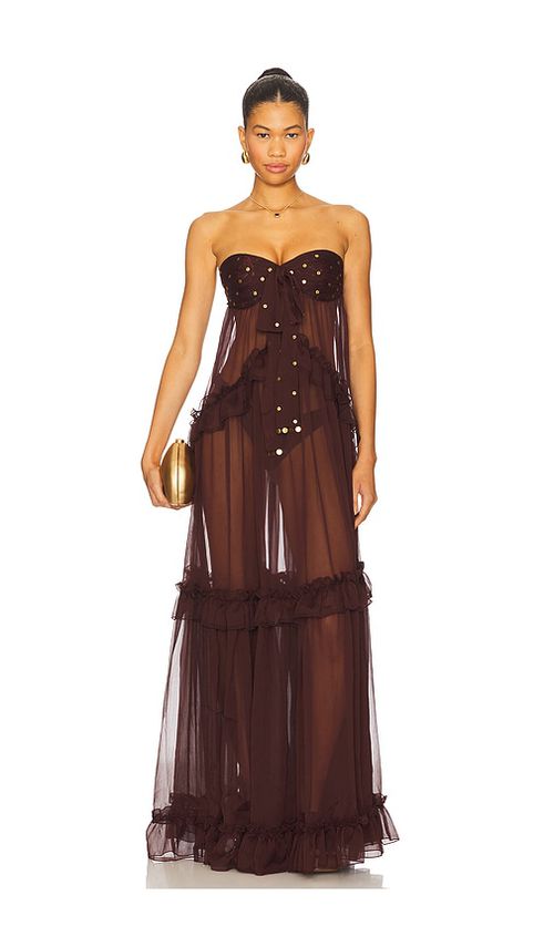 SIEDRES Josiane Dress in Brown.  40. Also in 34, 36